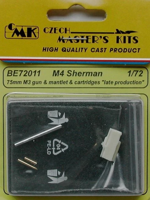 Canon M3 75mm fin de production pour Sherman M4 1/72 CMK BE72011 - Photo 1/1