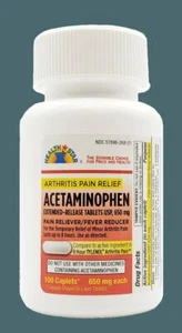 Geri Care Acetaminophen Pain Reliever Fever Reducer Caplets 650 mg 100 Ct 3 Pack - Picture 1 of 3