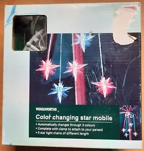 Vintage WOOLWORTHS Colour Changing Star MOBILE BATTERY OPERATED Rare With Box - Picture 1 of 10