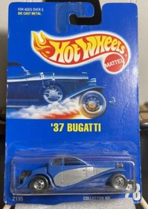 Hot Wheels Blue Card #28 ‘37 Bugatti With BW Wheels Super Rare 1990 Small Crack - Picture 1 of 9
