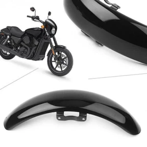 Black Plastic Motorcycle Front Mudguard Fender Cover for Harley Street XG750 - Foto 1 di 11