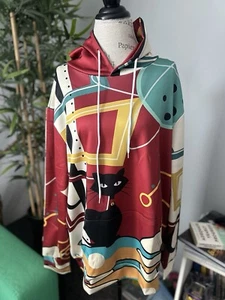 Cat Hoodie Size Xl Sweatshirt Hooded Graphic Unisex Adult Graphic Print New - Picture 1 of 2