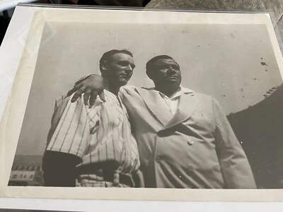 Babe Ruth Lou Gehrig Photo Type III Psadna Authenticated Lou Gehrig Day 8x10 - Image 1 of 2