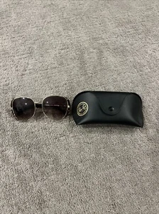 Women’s Ray Ban Sunglasses Brown Frames And Lenses Black Case - Picture 1 of 8