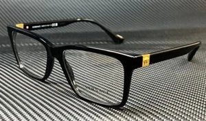 VERSACE VE3328 GB1 Black Gold Men's 56 mm Eyeglasses - Picture 1 of 5