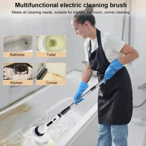 USB Charging Power Scrubber 9 Replacement Electric Spin Scrubber - Photo 1/12