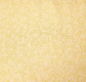 Sophia BTY Studio 8 Quilting Treasures Light Gold Leafy Vine - Picture 1 of 3