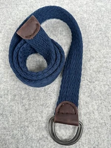 Cintura da uomo Aeropostale taglia unica tessuto blu marrone regolabile nuova senza etichette tessuta lunga - Foto 1 di 10