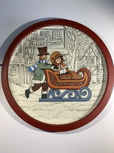 Wang’s International Inc 1989 Weihnachtsdeko FR8443 Weihnachtsteller - Bild 1 von 3