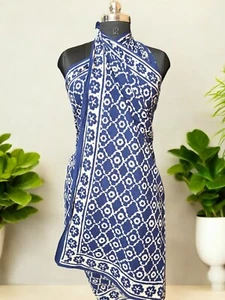 Sarongs Hand Block Print Cotton Women's Sarong - Beach Cover Up Pareo, Swimwear - Picture 1 of 5