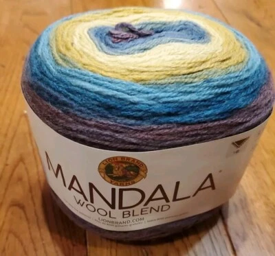 Lion Brand Mandala Wool Acrylic Blend Multi-color Yarn ZEUS 5.3 Oz Cake - Image 1 of 4