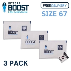 Integra Boost Size 67 55% 3 pack 2 Way Humidity Control - Free Shipping - Picture 1 of 1
