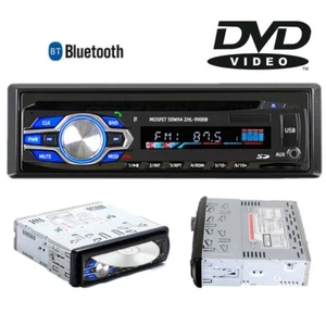 Single 1 Din Car Stereo CD DVD Player Bluetooth FM Radio USB AUX Audio Receiver - Picture 1 of 12