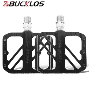 Bucklos 9/16" Bicicleta Pedales Planos Cojinete MTB Bicicleta de Carretera Antideslizante Aluminio 1 Par - Imagen 1 de 14