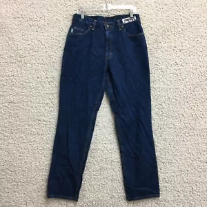 Carhartt Jeans 32x32 Mens Blue Relaxed Fit Straight Denim Dark Wash Workwear J6 - Picture 1 of 13