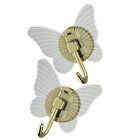 2 Schmetterlings-Wandhaken fr Handtcher & Kleidung - selbstklebend