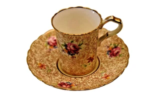 Vintage Paragon Demitasse Cup And Saucer Floral Chintz Bone China England Rare"4 - Picture 1 of 6