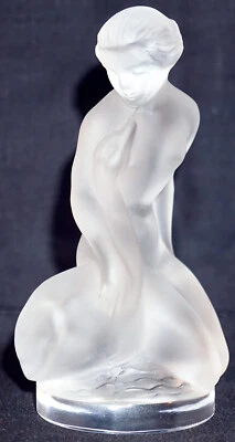 Lalique France Crystal Figurine Leda and the Swan Signed - Image 1 of 4
