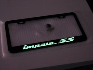 (Glowing) Impala SS Stainless Steel License Plate Frame W/ Screws & Caps - Picture 1 of 11