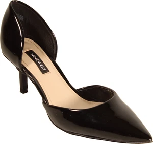 Nine West Arive 3 Women's Pointed Toe Pumps Black Patent Faux Leather US 5.5 M - Picture 1 of 5