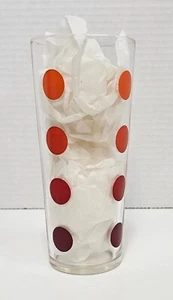 Vtg MCM Red To Orange Fade Polka Dot Glass Replacement - Picture 1 of 7
