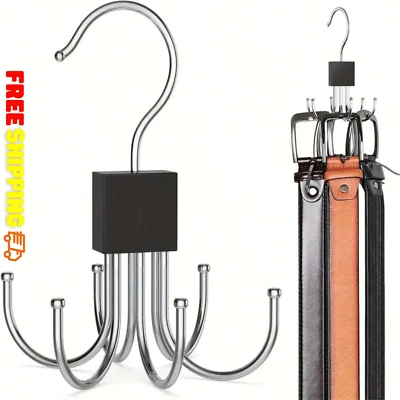 1 pcs Hanger Belt Organizer Rack Space Saving Closet Organizer Hooks for Home US - Image 1 of 4