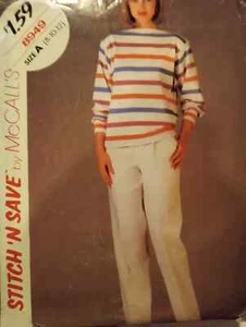 UC Stitch Save McCall's 8949 Escote Barco Top Pantalones Costura Patrón 8 10 12 - Imagen 1 de 2