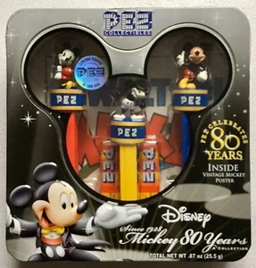 Sealed PEZ Collectibles Celebrates 80 Years Disney Mickey Mouse 3 PEZ Dispensers - Picture 1 of 3