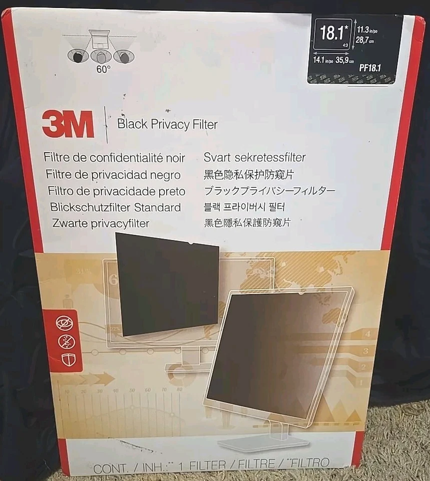 3M Privacy Blackout Filter for 18.1" Standard Monitor (5:4) PF181C4B New PF18.1 - Image 1 of 3