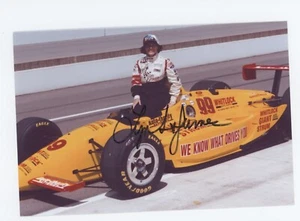 Indy Indianapolis 500 Driver signed Auto 4x6 Photo Lynn St James - Picture 1 of 1