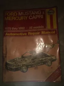 MANUALE RIPARAZIONE HAYNES #36050 (654) FORD MUSTANG 1979-1992 MERCURY CAPRI 1979-1986 - Foto 1 di 4