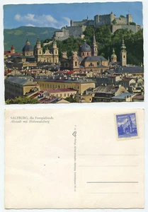 17721 - Salzburg - Altstadt mit Hohensalzburg - alte Ansichtskarte - Bild 1 von 1