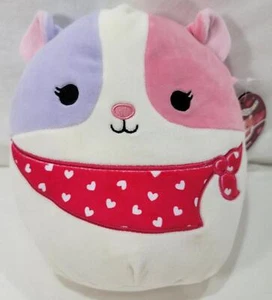 Squishmallows: NIVEN THE GUINEA PIG 8" Valentines, Scarf, Hearts Pink Blue Toy - Picture 1 of 5