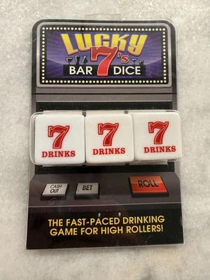 NUEVO/SELLADO Lucky 7's Bar Dados "Juego de beber para grandes apostadores" Juego de dados para adultos Foto 1 de 2