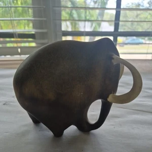 MAIGONIS DAGA (1923-2001)_Mammoth Sculpture_5” H x 5.75”L x 3” W_Mat Glaze_ExC - Picture 1 of 7