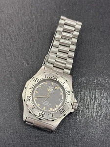 Junk Tag Heuer 3000 Professional 38mm Quartz Grey Dial Watch Needs Battery - Picture 1 of 5