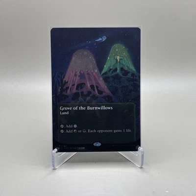 BORDERLESS GALAXY FOIL Grove of the Burnwillows (0152) Edge of Eternities MTG NM - Image 1 of 3