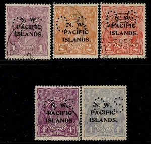 AUSTRALIA - New Guinea GV SG O17-O21, 1919-23 complete set, FINE USED. Cat £443. - Picture 1 of 1