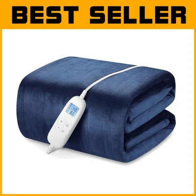 Queen Size Electric Heated Blanket with 6 Heat Levels - Image 1 of 4