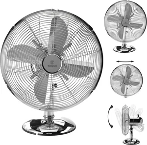 Westinghouse 12" Lightweight Small Vintage Metal Fan with 75° Oscillation - Picture 1 of 9