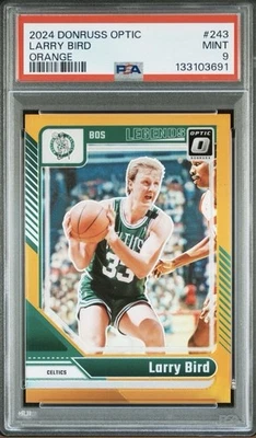 2024-25 panini donruss optic legends larry bird orange prizm 24/175 PSA 9 - image 1 of 2