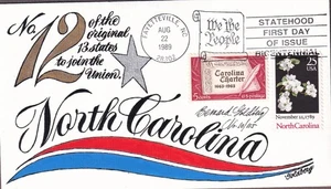 North Carolina Statehood Bicentenario FDC, HP Goldberg, 2347 - Foto 1 di 1