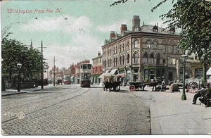 Withington from the North Manchester 1907 KEVII ½d GREEN POSTCARD REF 922 - Picture 1 of 2