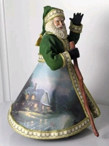 Thomas Kinkade Visions Of Ireland Moonlight Lane Santa 2004 Fabriche - Picture 1 of 6