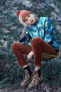 GORMAN X Megan Grant "Jungle” Quilted coat jacket size 10 Large Fit - Picture 1 of 11