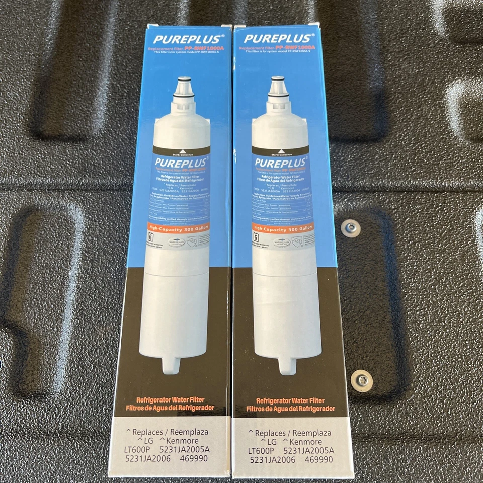 2 Pack LG or Kenmore Refrigerator Water Filter - Pureplus PP-RWF1000A - Image 1 of 1