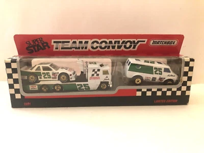 MATCHBOX KEN SCHRADER 25 TEAM CONVOY CHEVY LUMINA AND VAN NASCAR 1991 - Image 1 of 2