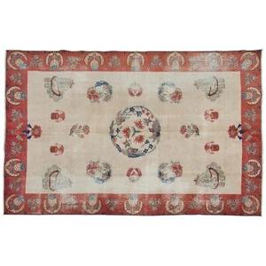 Vorleger, Vintage Teppich, Oushak Teppich, Türkischer Teppich, Türkischer Oushak, 6,1 x 9,11 Fuß - Bild 1 von 10