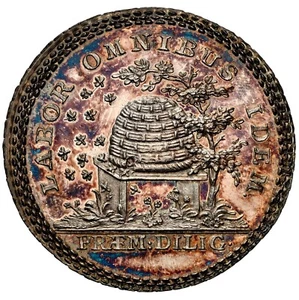 SWITZERLAND Bern c. 1824/5 silver Academic Medal / NGC MS-65 / TOP POP / Beehive - Picture 1 of 3
