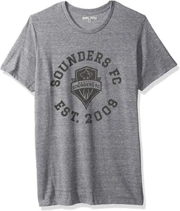 Seattle Sounders FC Junk Food MLS T-Shirt Steel Grey Logo Tee Men's MEDIUM - Picture 1 of 6